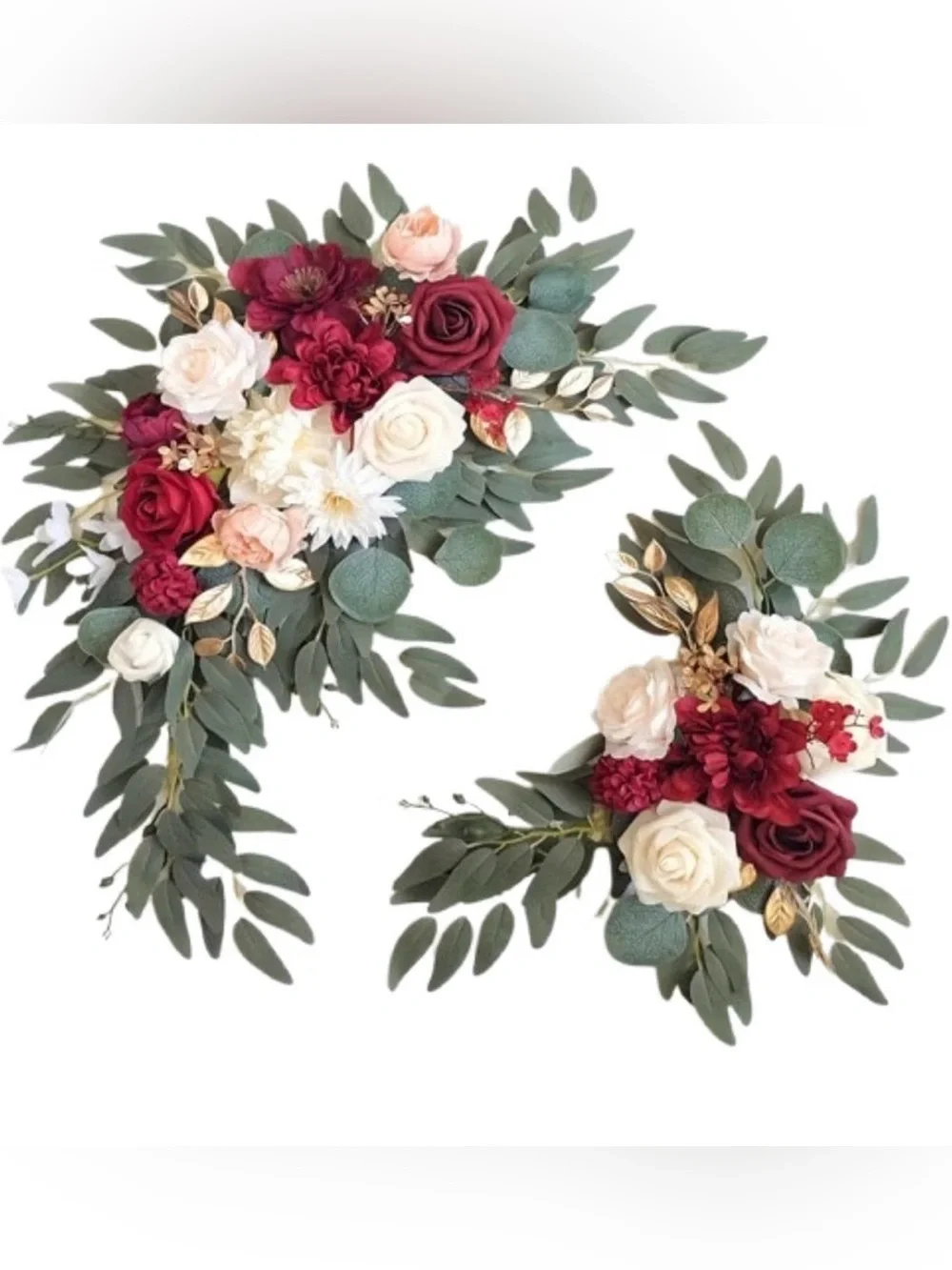 Elegant Wedding Sign Flower Swags - Set of 2